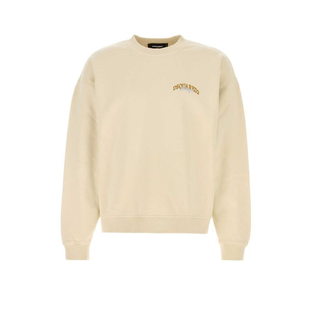 Dsquared Men Beige Cotton Sweatshirt